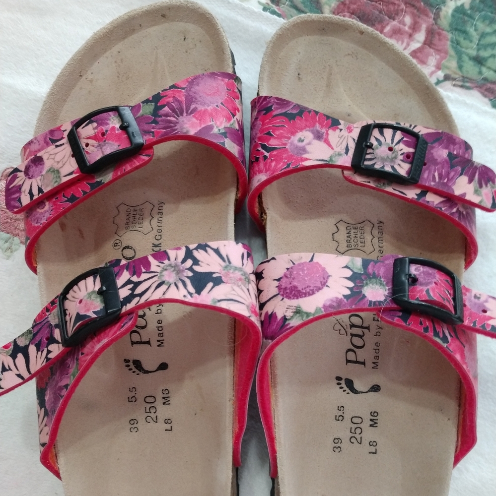 Birkenstock Papillio Pink Daisies and Flowers 39